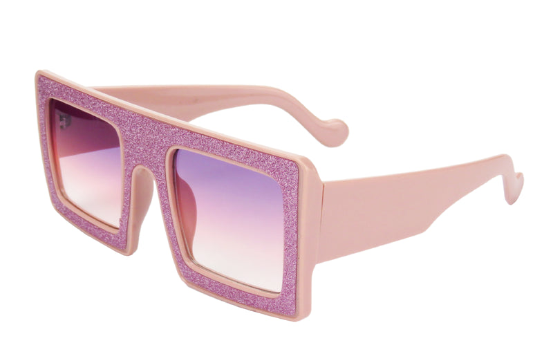 Retro Sunglasses | Square Glitter Sunglasses